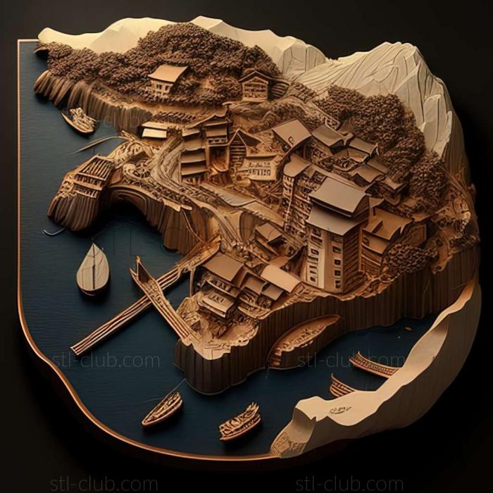 3D model Onomichi in Japan (STL)